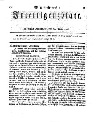 Münchner Intelligenzblatt Samstag 30. Januar 1796