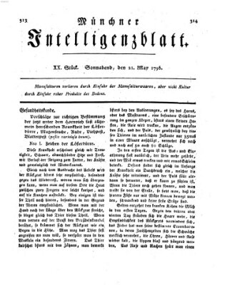 Münchner Intelligenzblatt Samstag 21. Mai 1796