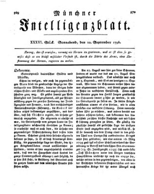 Münchner Intelligenzblatt Samstag 10. September 1796