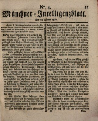 Münchner Intelligenzblatt (Münchner Intelligenzblatt) Samstag 29. Januar 1780