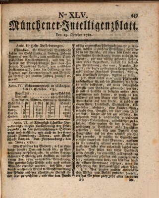 Münchner Intelligenzblatt (Münchner Intelligenzblatt) Samstag 19. Oktober 1782