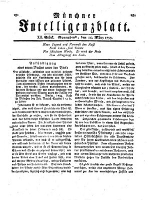 Münchner Intelligenzblatt Samstag 16. März 1799