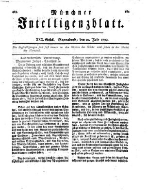 Münchner Intelligenzblatt Samstag 20. Juli 1799