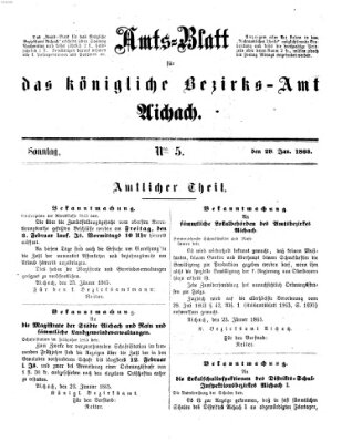 Amtsblatt für das Bezirksamt und Amtsgericht Aichach Sonntag 29. Januar 1865