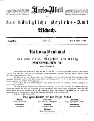 Amtsblatt für das Bezirksamt und Amtsgericht Aichach Sonntag 5. Februar 1865