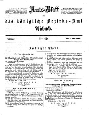 Amtsblatt für das Bezirksamt und Amtsgericht Aichach Sonntag 7. Mai 1865