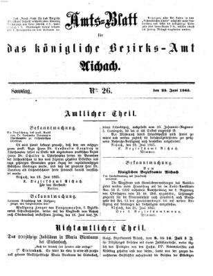 Amtsblatt für das Bezirksamt und Amtsgericht Aichach Sonntag 25. Juni 1865