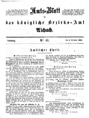 Amtsblatt für das Bezirksamt und Amtsgericht Aichach Sonntag 8. Oktober 1865