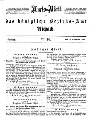 Amtsblatt für das Bezirksamt und Amtsgericht Aichach Sonntag 12. November 1865