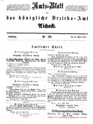 Amtsblatt für das Bezirksamt und Amtsgericht Aichach Sonntag 12. Mai 1867