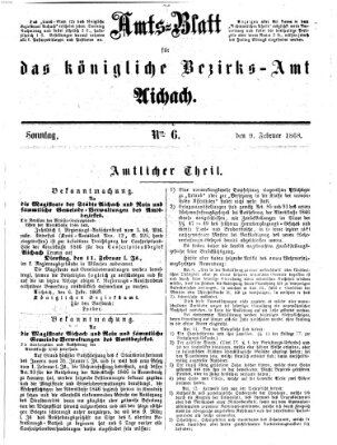 Amtsblatt für das Bezirksamt und Amtsgericht Aichach Sonntag 9. Februar 1868