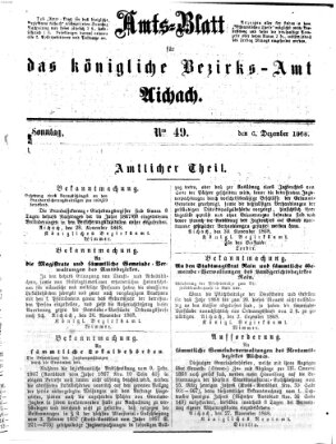 Amtsblatt für das Bezirksamt und Amtsgericht Aichach Sonntag 6. Dezember 1868