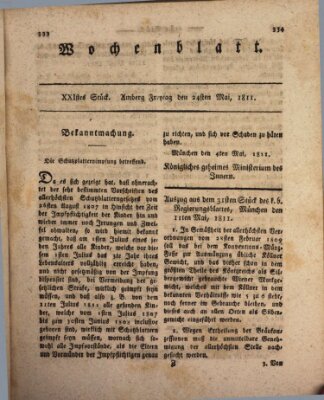 Wochenblatt (Oberpfälzisches Wochenblat) Freitag 24. Mai 1811