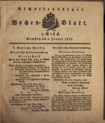 Aschaffenburger Wochenblatt (Aschaffenburger Zeitung) Samstag 4. Januar 1823