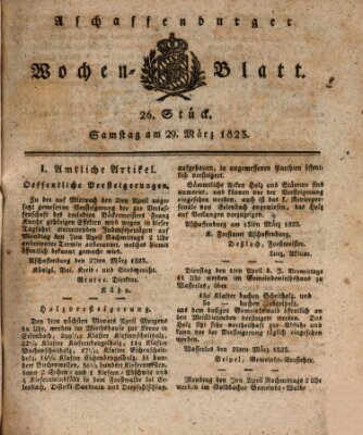 Aschaffenburger Wochenblatt (Aschaffenburger Zeitung) Samstag 29. März 1823