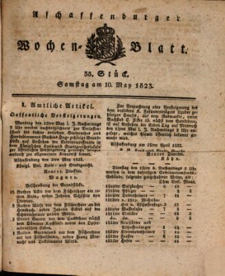 Aschaffenburger Wochenblatt (Aschaffenburger Zeitung) Samstag 10. Mai 1823