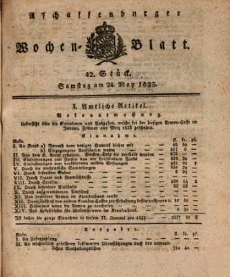 Aschaffenburger Wochenblatt (Aschaffenburger Zeitung) Samstag 24. Mai 1823