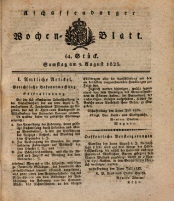 Aschaffenburger Wochenblatt (Aschaffenburger Zeitung) Samstag 9. August 1823