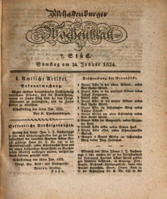 Aschaffenburger Wochenblatt (Aschaffenburger Zeitung) Samstag 24. Januar 1824