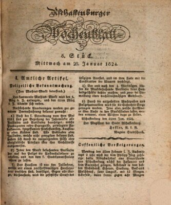 Aschaffenburger Wochenblatt (Aschaffenburger Zeitung) Mittwoch 28. Januar 1824