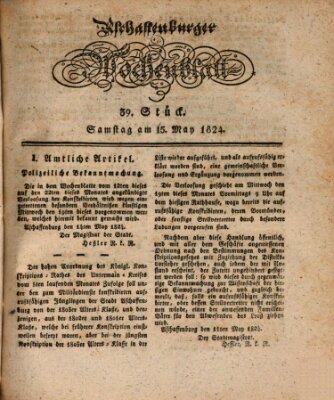 Aschaffenburger Wochenblatt (Aschaffenburger Zeitung) Samstag 15. Mai 1824