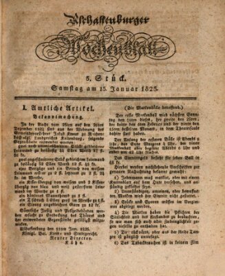 Aschaffenburger Wochenblatt (Aschaffenburger Zeitung) Samstag 15. Januar 1825