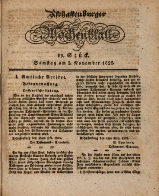 Aschaffenburger Wochenblatt (Aschaffenburger Zeitung) Samstag 5. November 1825