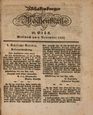 Aschaffenburger Wochenblatt (Aschaffenburger Zeitung) Mittwoch 9. November 1825