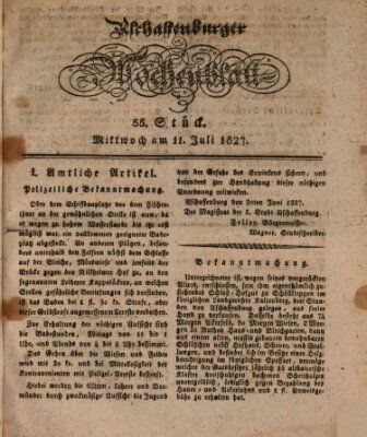 Aschaffenburger Wochenblatt (Aschaffenburger Zeitung) Montag 11. Juni 1827