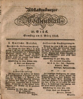 Aschaffenburger Wochenblatt (Aschaffenburger Zeitung) Samstag 8. März 1828