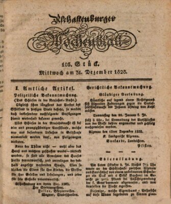 Aschaffenburger Wochenblatt (Aschaffenburger Zeitung) Mittwoch 31. Dezember 1828