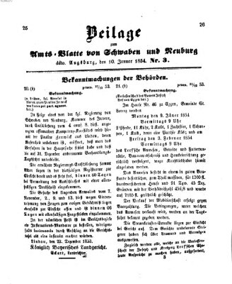 Königlich Bayerisches Kreis-Amtsblatt von Schwaben und Neuburg Dienstag 10. Januar 1854