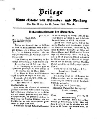 Königlich Bayerisches Kreis-Amtsblatt von Schwaben und Neuburg Freitag 13. Januar 1854