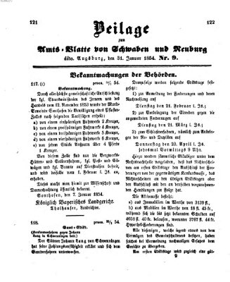 Königlich Bayerisches Kreis-Amtsblatt von Schwaben und Neuburg Dienstag 31. Januar 1854