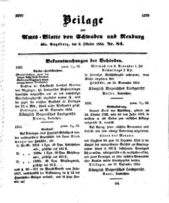 Königlich Bayerisches Kreis-Amtsblatt von Schwaben und Neuburg Freitag 6. Oktober 1854