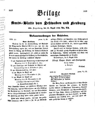 Königlich Bayerisches Kreis-Amtsblatt von Schwaben und Neuburg Dienstag 28. August 1855