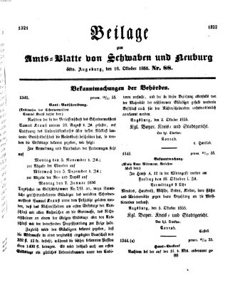 Königlich Bayerisches Kreis-Amtsblatt von Schwaben und Neuburg Dienstag 16. Oktober 1855