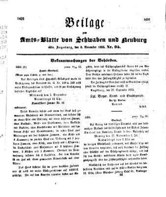 Königlich Bayerisches Kreis-Amtsblatt von Schwaben und Neuburg Freitag 9. November 1855