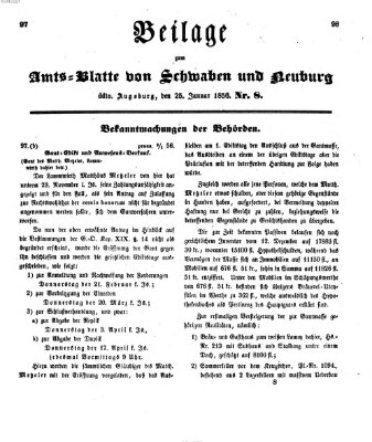 Königlich Bayerisches Kreis-Amtsblatt von Schwaben und Neuburg Freitag 25. Januar 1856