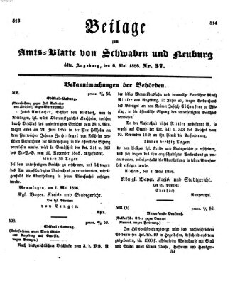 Königlich Bayerisches Kreis-Amtsblatt von Schwaben und Neuburg Dienstag 6. Mai 1856