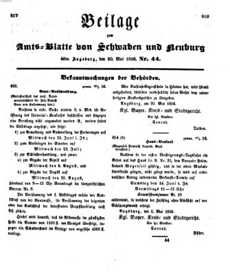 Königlich Bayerisches Kreis-Amtsblatt von Schwaben und Neuburg Freitag 30. Mai 1856