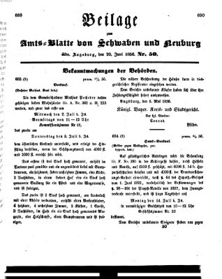 Königlich Bayerisches Kreis-Amtsblatt von Schwaben und Neuburg Freitag 20. Juni 1856