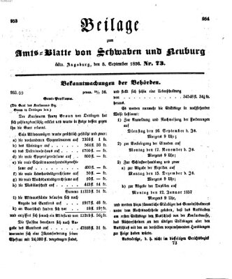 Königlich Bayerisches Kreis-Amtsblatt von Schwaben und Neuburg Freitag 5. September 1856