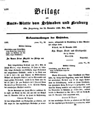 Königlich Bayerisches Kreis-Amtsblatt von Schwaben und Neuburg Dienstag 25. November 1856