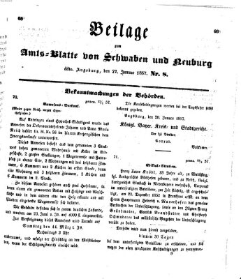 Königlich Bayerisches Kreis-Amtsblatt von Schwaben und Neuburg Dienstag 27. Januar 1857