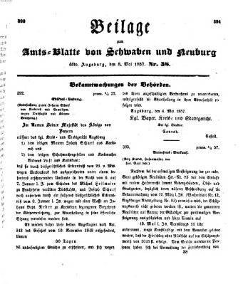 Königlich Bayerisches Kreis-Amtsblatt von Schwaben und Neuburg Freitag 8. Mai 1857