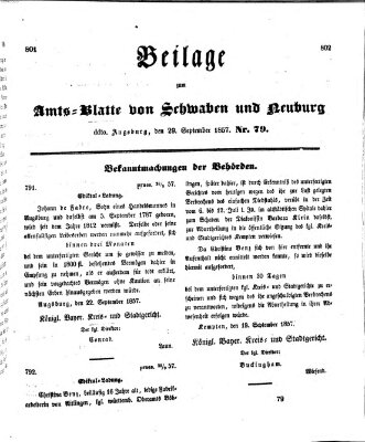 Königlich Bayerisches Kreis-Amtsblatt von Schwaben und Neuburg Dienstag 29. September 1857