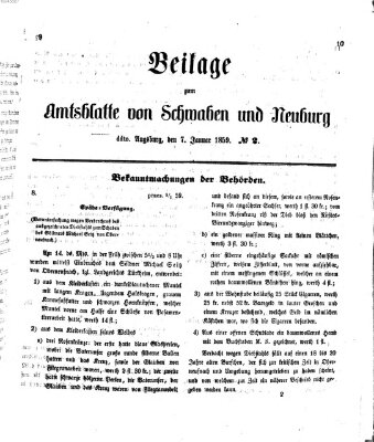 Königlich Bayerisches Kreis-Amtsblatt von Schwaben und Neuburg Freitag 7. Januar 1859