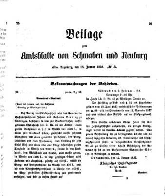 Königlich Bayerisches Kreis-Amtsblatt von Schwaben und Neuburg Dienstag 18. Januar 1859