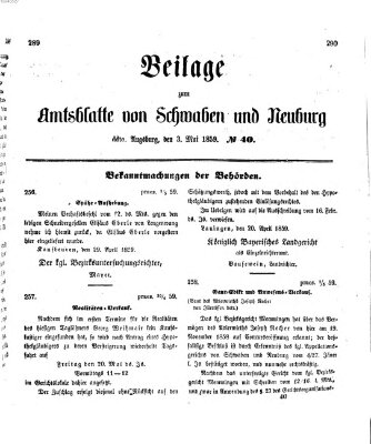 Königlich Bayerisches Kreis-Amtsblatt von Schwaben und Neuburg Dienstag 3. Mai 1859